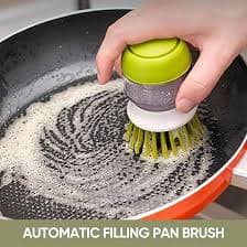 Parshya 2 in 1 Soap Dispensing Palm Brush, Multifunctional Kitchen Soap Dispenser Brush with Holder Used for Pot Pan and Dish Cleaning, Home Kitchen Cleaning Tools (2) : Amazon.in: Home & Kitchen