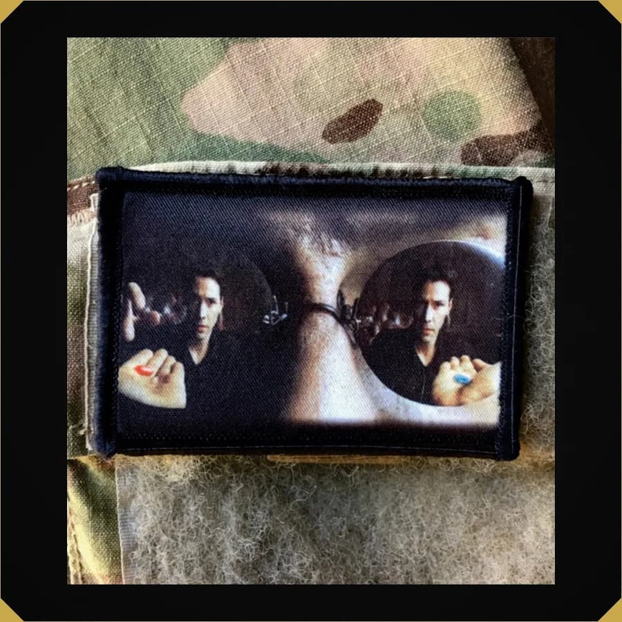 Redheaded T-Shirts The Matrix Pill Hook & Loop Morale Patch