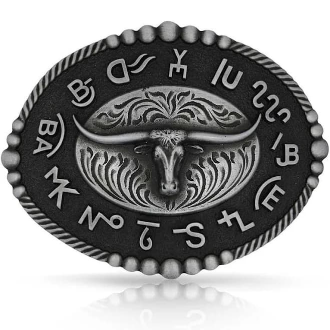 Montana Silversmiths Branded Legacy Longhorn Attitude Buckle