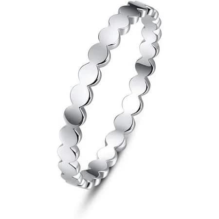 Sterling Silver Minimalist Eternity Wedding Band