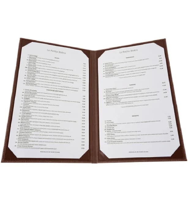 Winco LMD-814BN Two-View Menu Cover