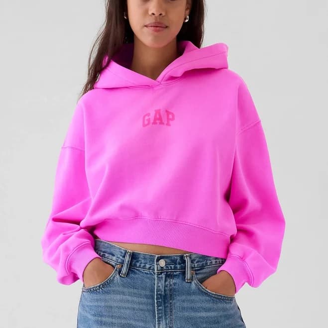 Gap Women's Vintagesoft Crop Hoodie