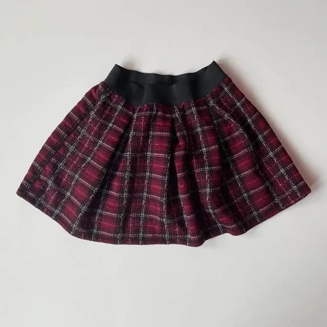 Women's Cool Sweet A-Line Decorative Strap Plaid Pleated Mini Skirt