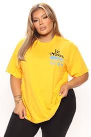 Be Present Short Sleeve Top - Gold | Fashion Nova