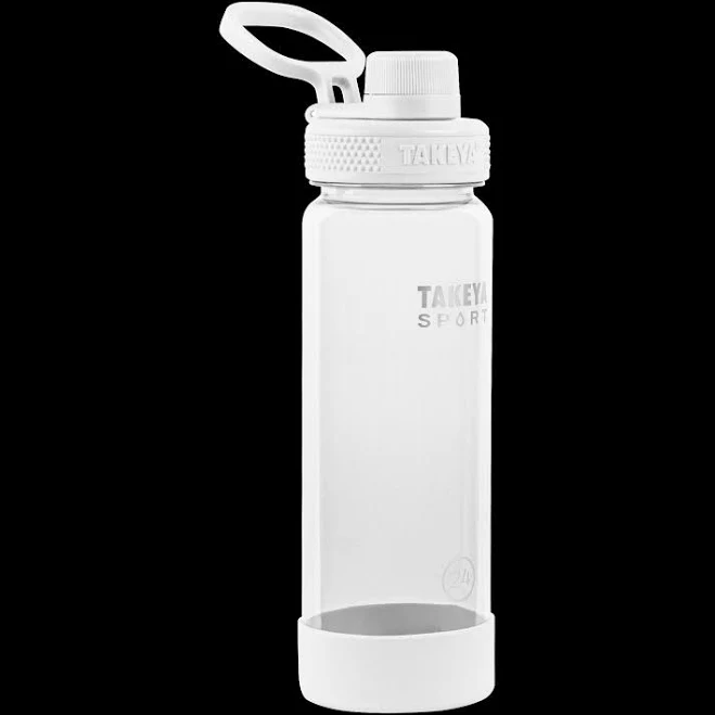 Takeya 40 oz Clear BPA Free Water Bottle with Spout Lid
