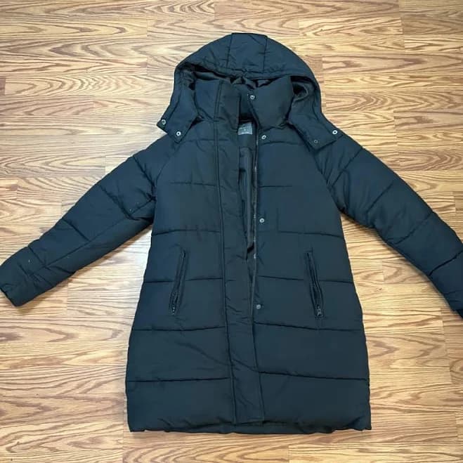 Primark Jackets & Coats | Woman’s Primark Long Hooded Puffer Jacket - Black - Size Small | Color: Black | Size: S | Pm-29897105's Closet