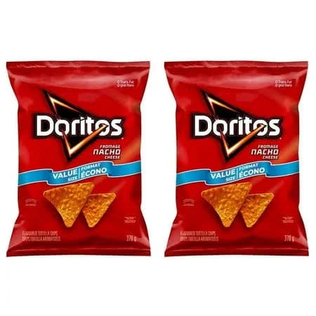 Doritos Nacho Cheese Tortilla Chips, 400g (2 Pack), Size: 1