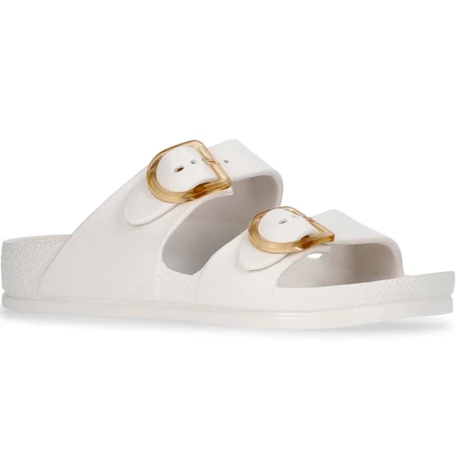Time and Tru Women's Double Buckle Slide Sandals