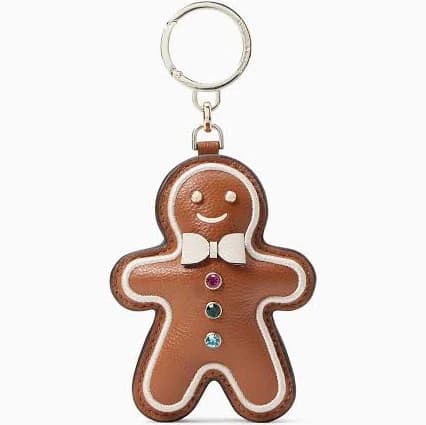 Kate Spade Gingerbread Leather Key Fob Bag Charm