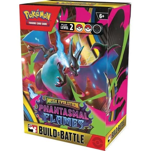 Pokemon Mega Evolution Phantasmal Flames Build & Battle Box