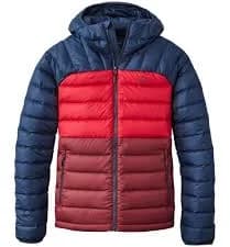 Men's Bean's Down Hooded Jacket, Colorblock
