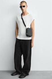 TEXTURED VERTICAL CROSSBODY BAG - Black | ZARA Canada