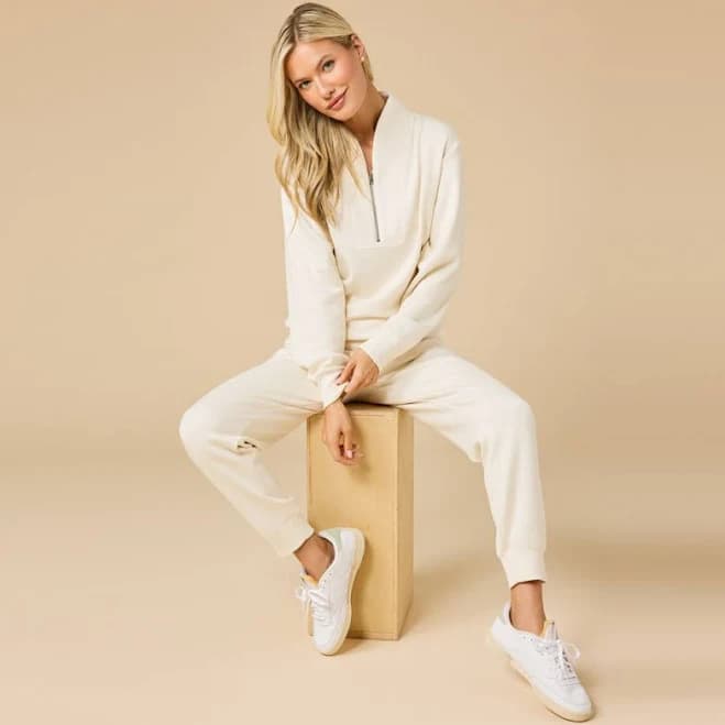 Women softies DreamTech 1/4 Zip Jogger Set