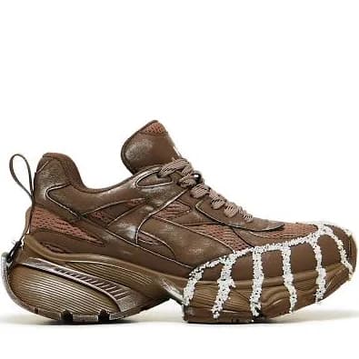 Koi Footwear Forest Lines Mega Chunky Trainers - Khaki - BEIGE / US 10