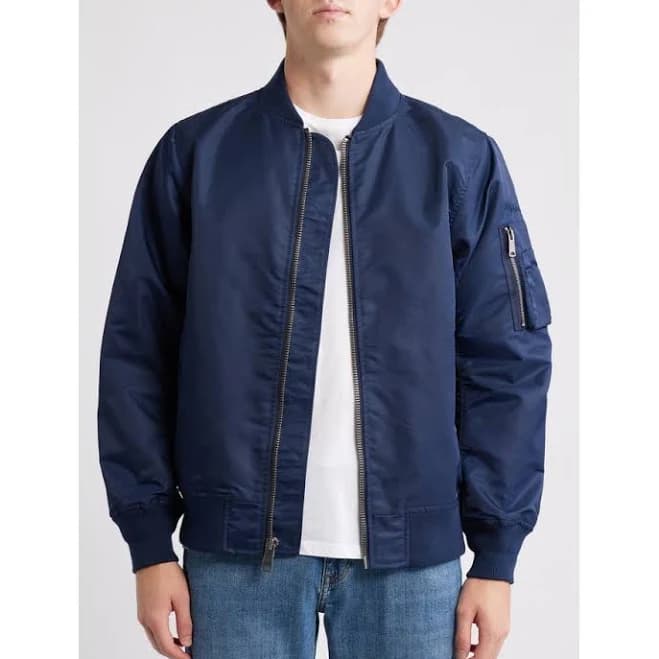 Schott NYC Men's MA-1 Lightweight Nylon Flight Jacket