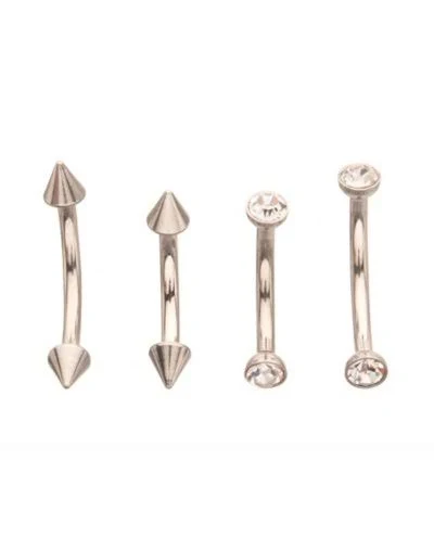 Spencer's 4-Pack Spiked Vertical Labrets