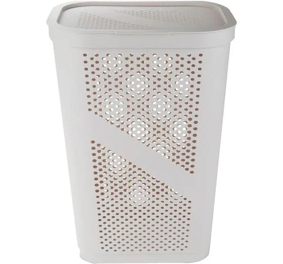 Mind Reader 60L Perforated Plastic Laundry Hamper with Lid