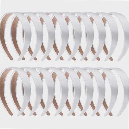 18 Pieces Satin Headbands