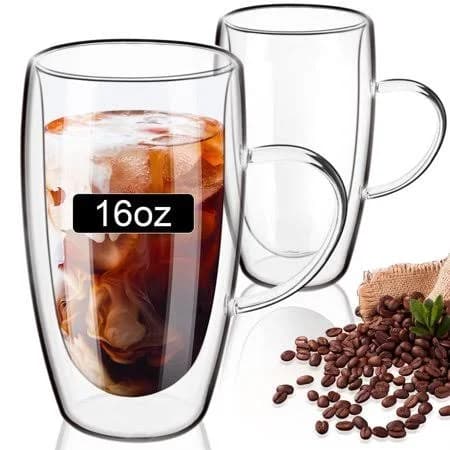 Paracity Double Wall Glass Coffee Mug