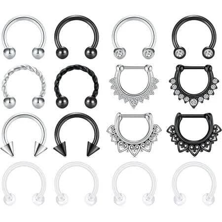 Briana Williams Horseshoe Septum Rings
