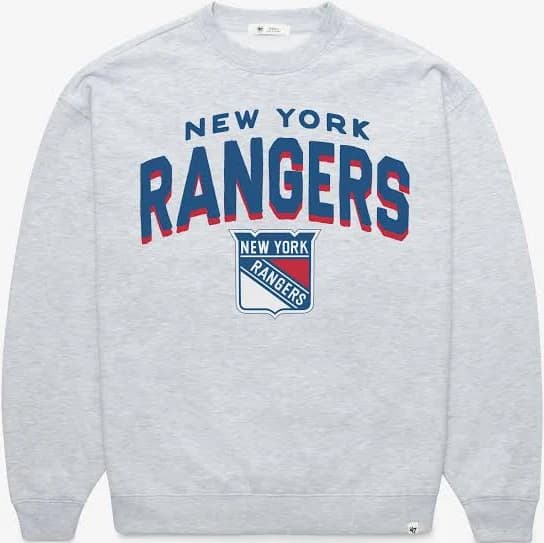 '47 New York Rangers Women's Oversized Campus Arch Cloud Crew