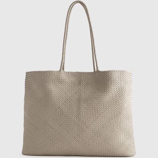 Quince Handwoven Italian Leather Tote