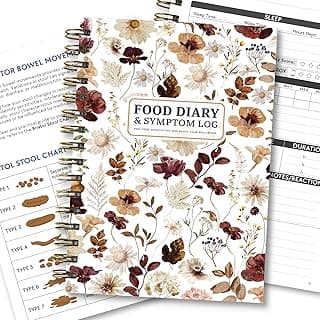HAMIEW Food Diary and Symptom Log Book for Tracking Meals, Bowel Movements, Sleep, Reactions – Bristol Stool Chart, Notebook Journal for Low FODMAP, IBS, Allergies, Intolerance – Keto, Paleo, Whole30