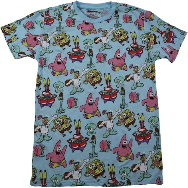 Spongebob Squarepants Mens All Over Print Shirt S, M, L