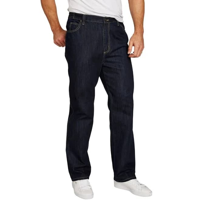 Big & Tall Loose-Fit Side Elastic 5-Pocket Jeans by Liberty Blues Men's