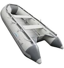 BRIS 9.8 ft Inflatable Boat Dinghy Pontoon Boat Tender Fishing Raft Gray