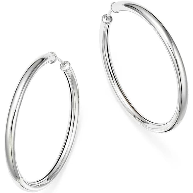 Bloomingdale's Sterling Silver Endless Tube Hoop Earrings