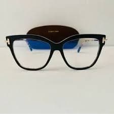 Tom Ford | Accessories | Tom Ford 574 005 Shiny Black Gold Blue Block Eyeglasses Tf5704 005 54mm | Poshmark