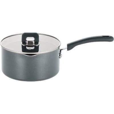 NutriChef 1.5 Quart Non-Stick Saucepan Pot with Foldable Knob