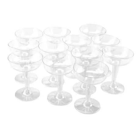 Clear Plastic Disposable Margarita Glasses
