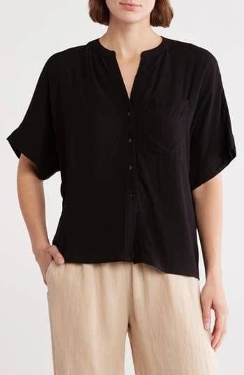 Tahari Women's Split Neck Shirt
