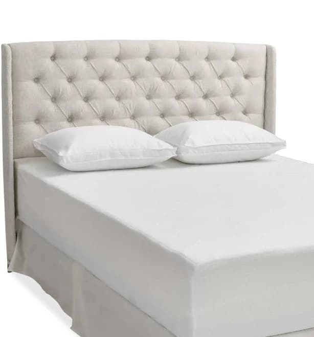 GDF Studio Allen Wingback Queen Tufted Fabric Headboard