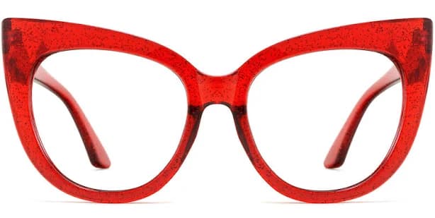 Ublins Women's Cateye Red Frame