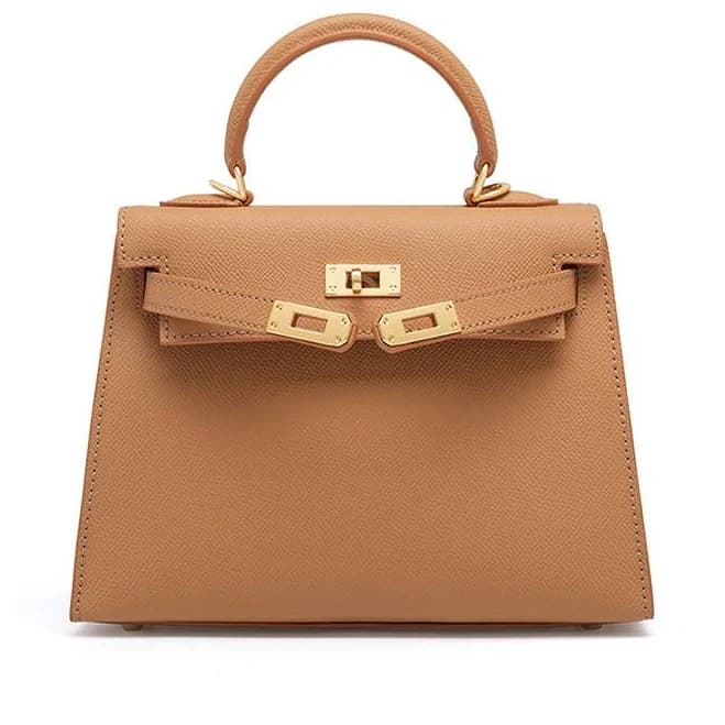 Leather Satchel Bag with Flap