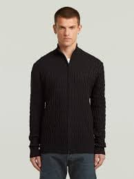 Chain Structure Cardigan Knit | Black | G-STAR® CA