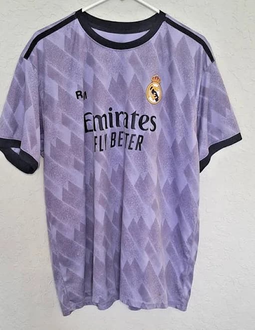 Real Madrid 2022/2023 Fly Emirates Purple Away Jersey Xxl 2xl 2 Flaws