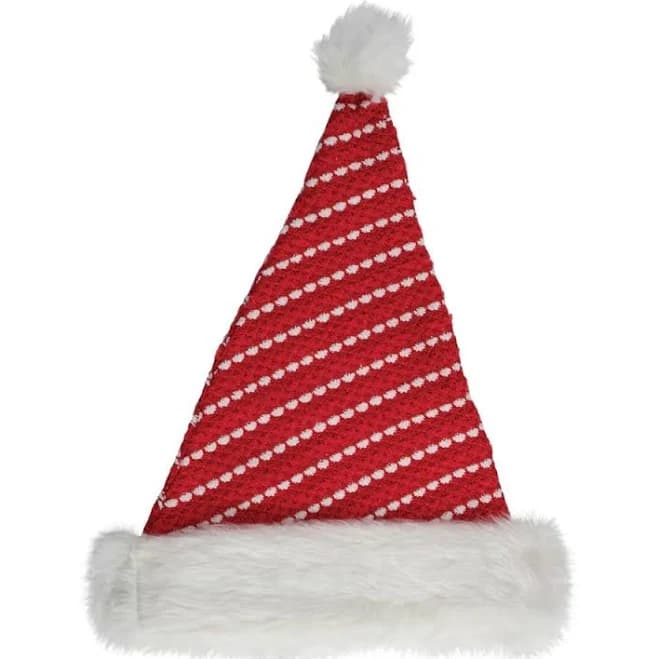 Northlight Striped Santa Hat with Pom Pom