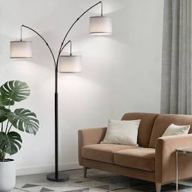 Ebern Designs 80" 3-Light Dimmable 3-Color Temperature Arc Floor Lamp