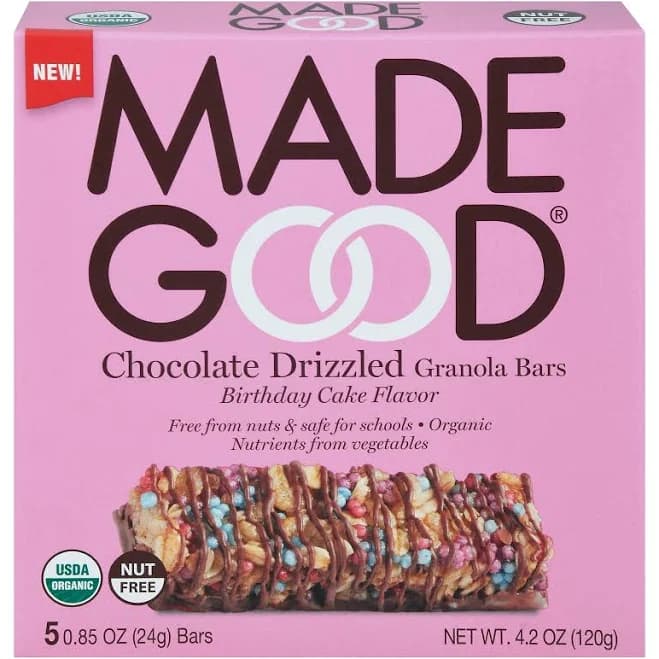 Made Good Birthday Cake Drizzled Granola Bars, 6 Packs