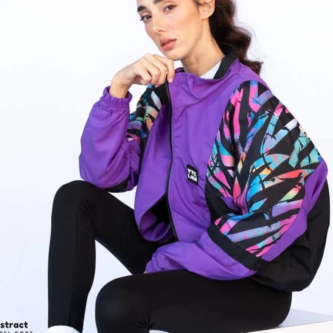 Retro 90s Abstract Bomber Jacket