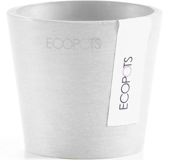 Ecopots Amsterdam Durable Modern Round Indoor/Outdoor Recycled-Based Composite Flower Pot Planter