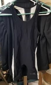 Black and White Wrestling Singlet size: 2XS