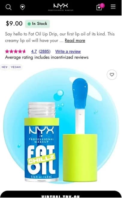 Nyx fat oil Chillz polar peppermint lip gloss1