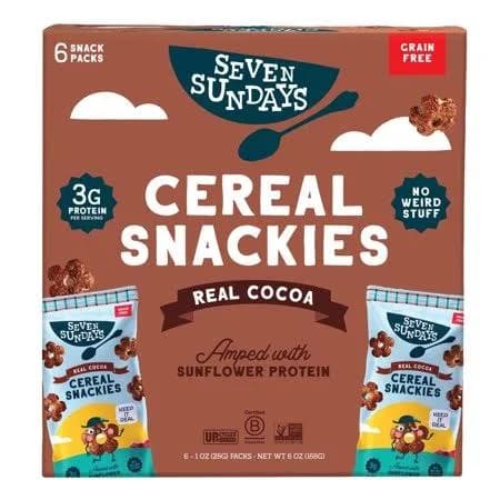 Seven Sundays Snackies Real Cocoa Sunflower Breakfast Cereal