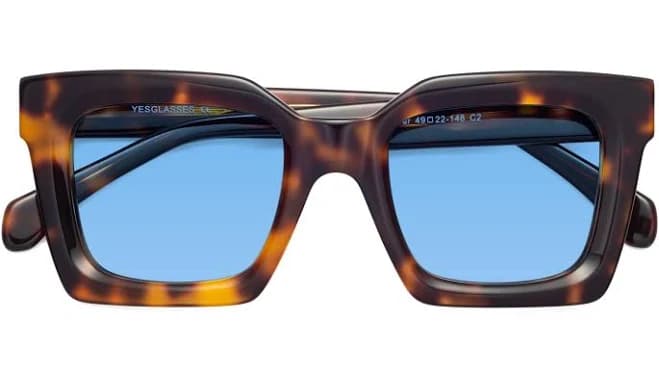 Oversized Thick Square Tinted Sunglasses Sunwear Lenses