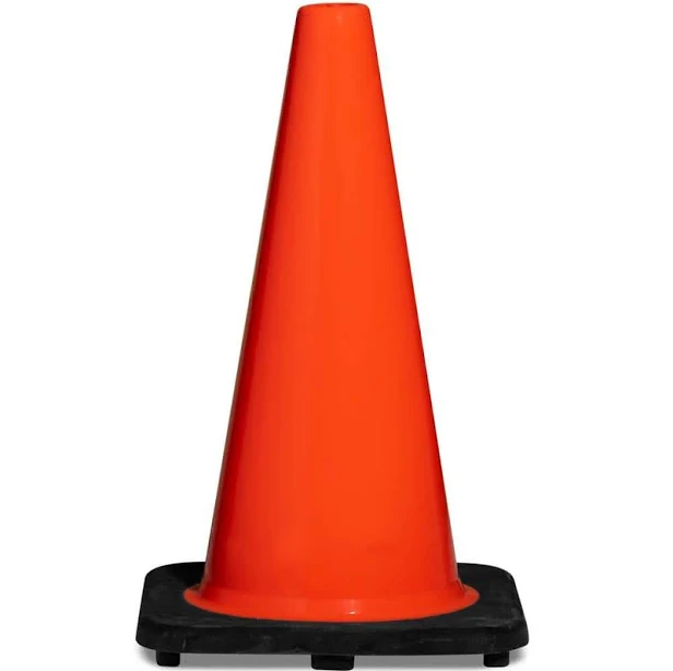 BOEN TC-18 18" Orange PVC Non-Reflective Traffic Safety Cone